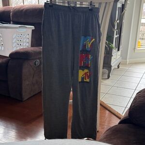 MTV Gray Joggers with Colorful Logo